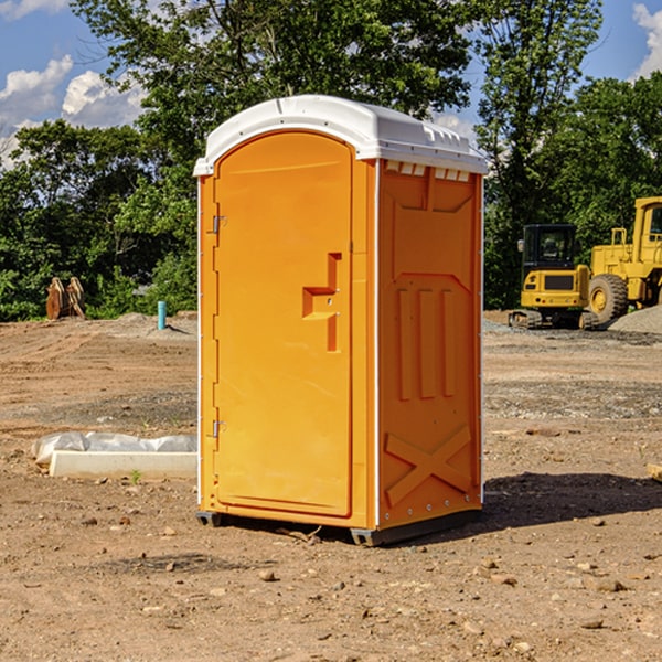 how often are the porta potties cleaned and serviced during a rental period in Hornick Iowa